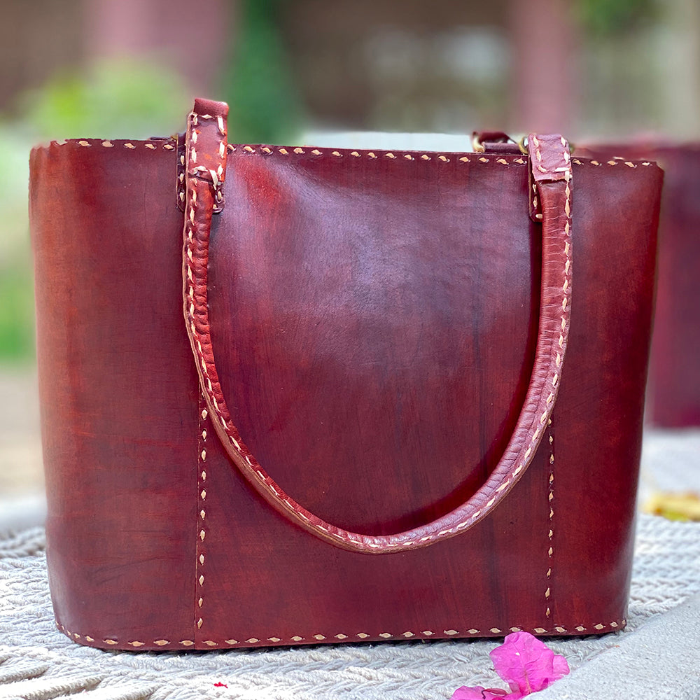 Tilonia® Leather Tote Bag
