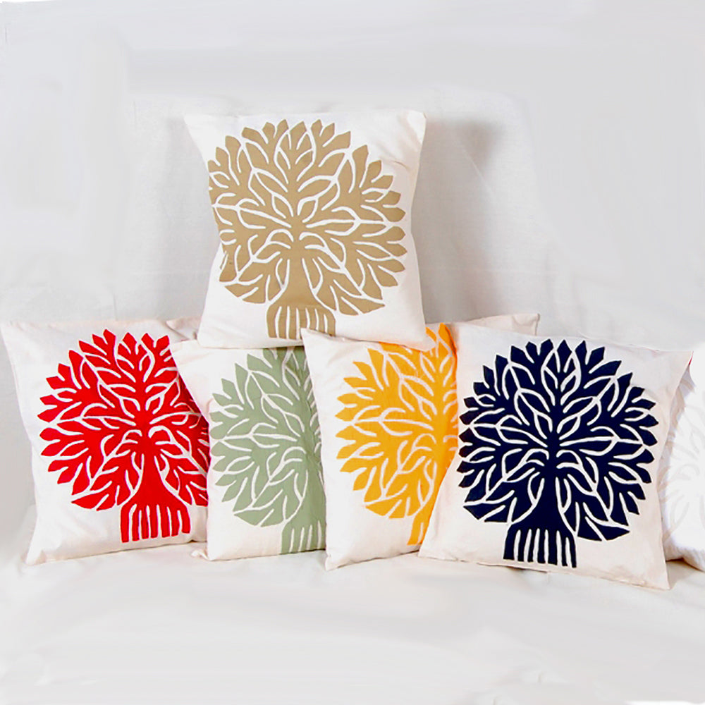 Barmer Appliqué Pillow Cover - Tree of Life