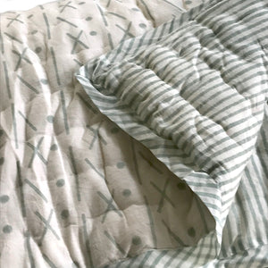 Proud Mary for Tilonia® King Quilt in Criss Cross in Grey