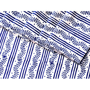 Tilonia® Table Linen & Napkin Set for 6 - Centipede Stripe in Blueberry