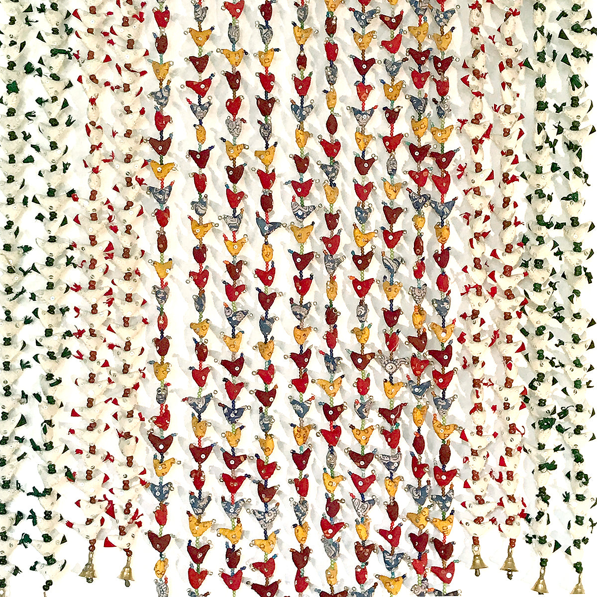 Tilonia® Bell Totas - Flock of Tiny Holiday Doves - Green or Red